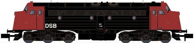 Kato 28-91 - N - Diesellok MY 1139 Nohab, DSB, Ep. IV